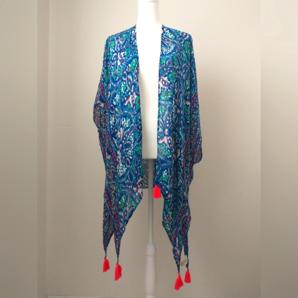 New Soft Surroundings bohemian kimono cardigan OS